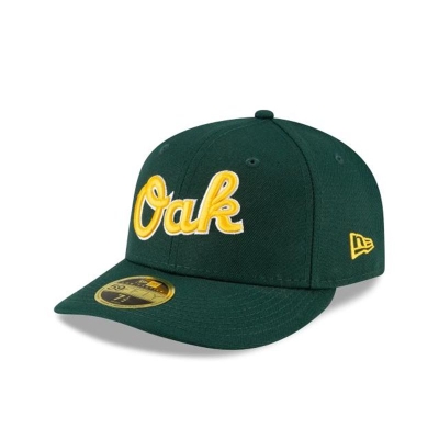 Oakland Athletics Gorra | New Era MLB Ligature Low Profile 59fifty Fitted Cap Mexico - Verdes